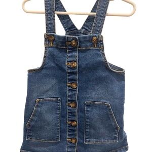Wonder Nation Blue Denim Overall Jumper Dress